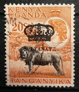 Tanganyika 1959 SULTANATE OF M'SIMBATI Overprint On 20 USED (Local? Micronation)