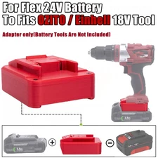 Battery Adapter For Flex 24V Li-Ion Battery To Fits Ozito/Einhell 18V Drill Tool