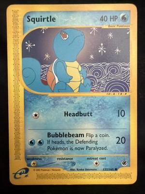Squirtle 132/165 Expedition Base Set Regular Pokemon E Reader Near Mint