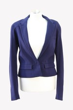 Diane von Furstenberg Damen Jacke Gr. 38 (UK 12) Blau  Jacke Freizeit Alltag
