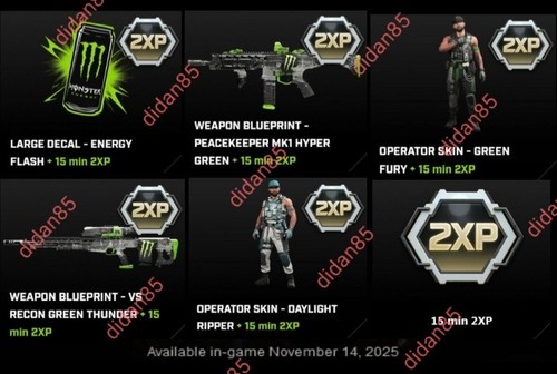 COD Black Ops 7 Monster Energy ️ 1 x Code ️ 2XP Double Xp SKIN ...
