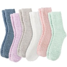 ORALER Valentines Day Gifts for Her - Fuzzy Socks One Size-10 Tall, Multi 