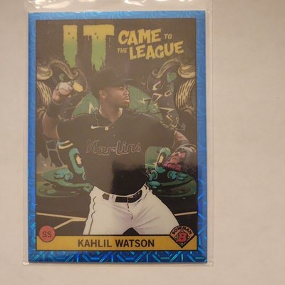 KAHLIL WATSON It Came To The League 2022 Bowman Chrome Blue Mojo Ref 146/150 NMT