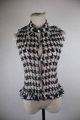 ROCCOBAROCCO SLEEVELESS SHIRT WOMEN SIZE S WOMAN CASUAL VINTAGE VISCOUS SHIRT