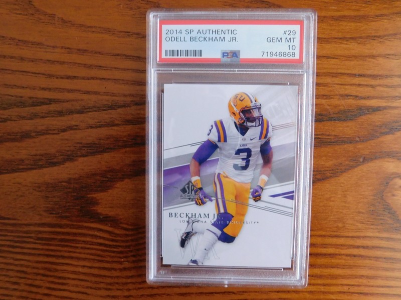 2014 SP Authentic #29 ODELL BECKHAM JR. Rookie Card PSA 10 GEM MINT Giants RC
