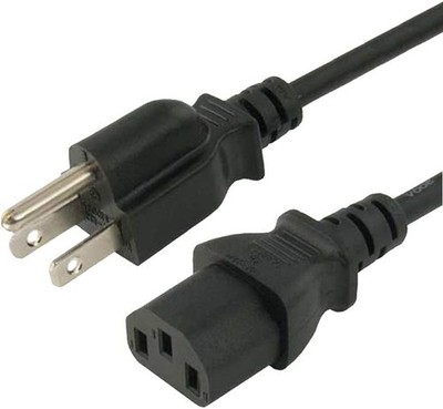AC Power Cord Compatible with Super Deal Pro Vibration Plate Exercise BLACK 