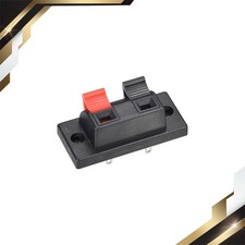 2 Way Spring Speaker Terminal Clip Push Release Connector Audio Cable 19.5mm