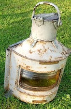 Vintage Maritime Ships Bow Port Navigation Light / Lamp