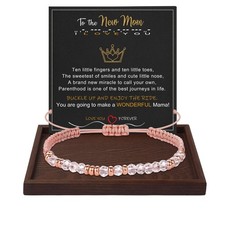New Mom Gifts for Women, Gifts for New Mom Morse Code Bracelets for Women Stocki