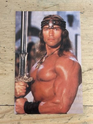 Arnold Schwarzenegger As Conan The barbarian Scarce 1980s Movie Stars Postcard