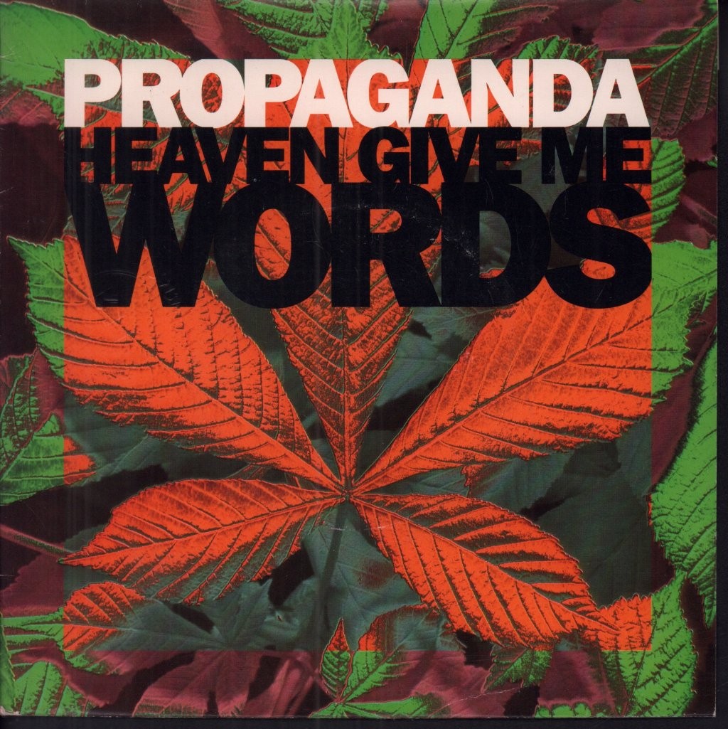 Propaganda Heaven Give Me Words 7"" vinyl France Virgin 1990 promo stamped pic