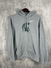 Nike Michigan State Spartans Mens Large Gray Pullover Fleece Hoodie