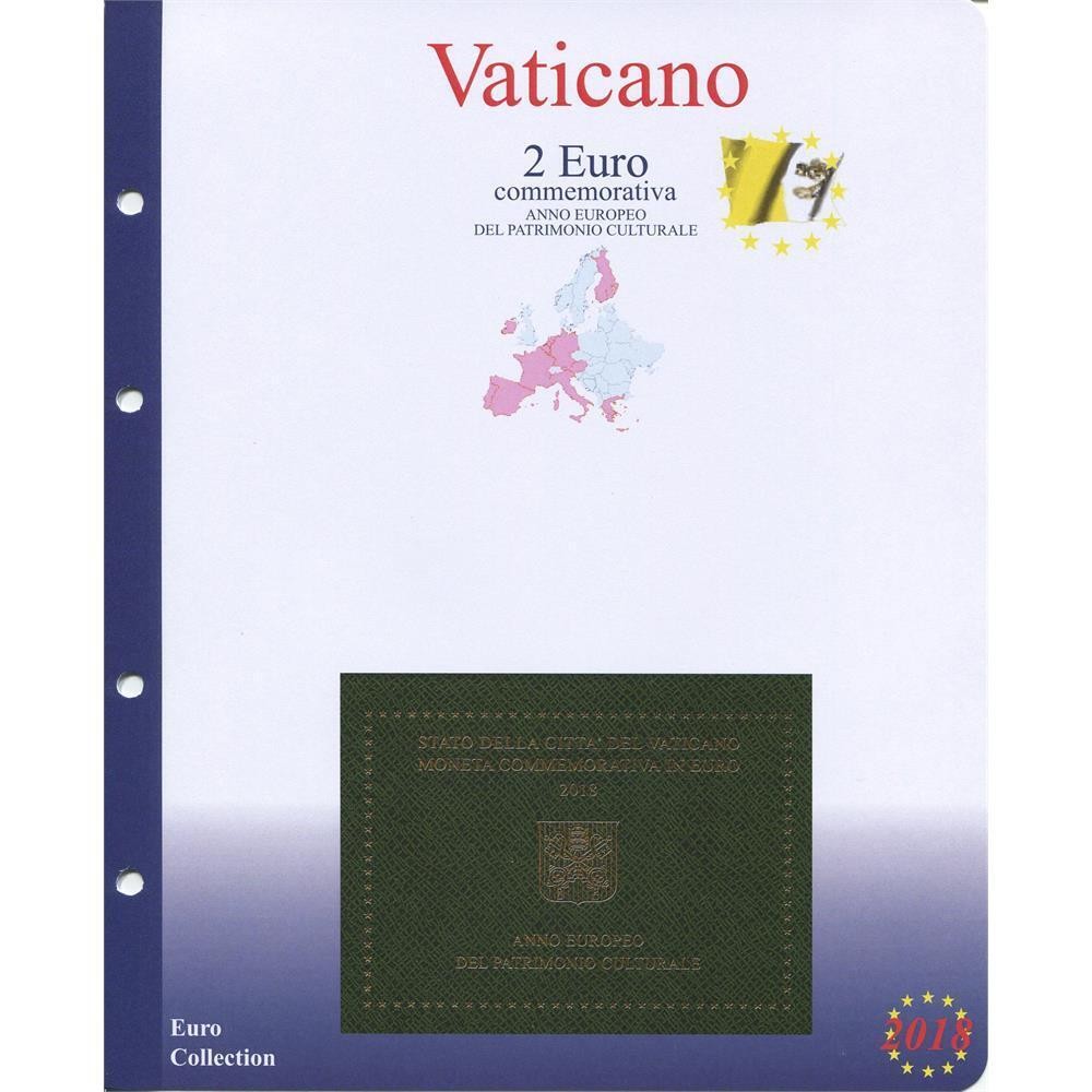 1 enveloppe Masterphil 2 euros Vatican 2018 patrimoine culturel