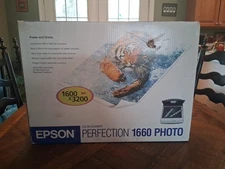 Epson Perfection 1660 Photo Scanner  1600x3200  35mm Film Slides MAC Windows New