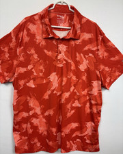 Birdie Bound Polo Red Camo Performance Golf Short Sleeve Shirt Mens 3XL