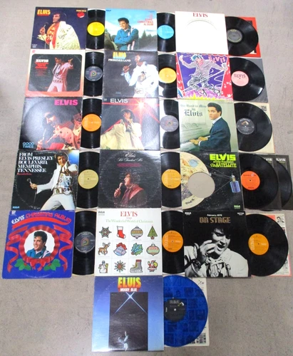 Lot of (16) ELVIS PRESLEY 12" Vinyl Records Greatest/Best 1950s-1970s VG to EX