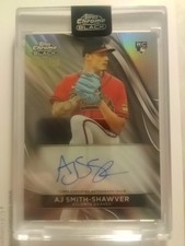 2024 Topps Chrome Black FACTORY ENCASED AJ Smith-Shawver Rookie RC Auto  #89/150