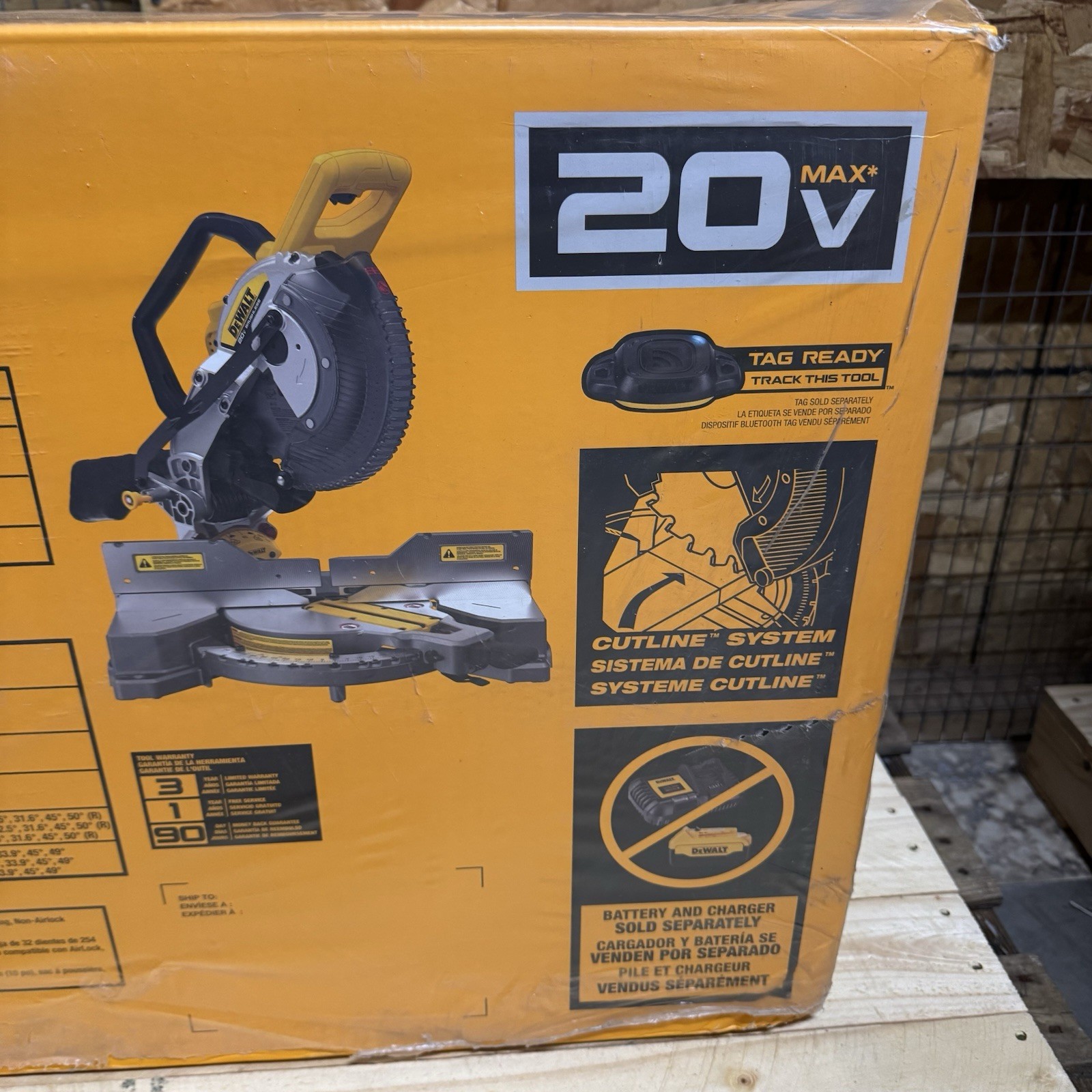 DEWALT DCS714B 10-in 20-volt max Dual Bevel Compound Cordless Miter Saw
