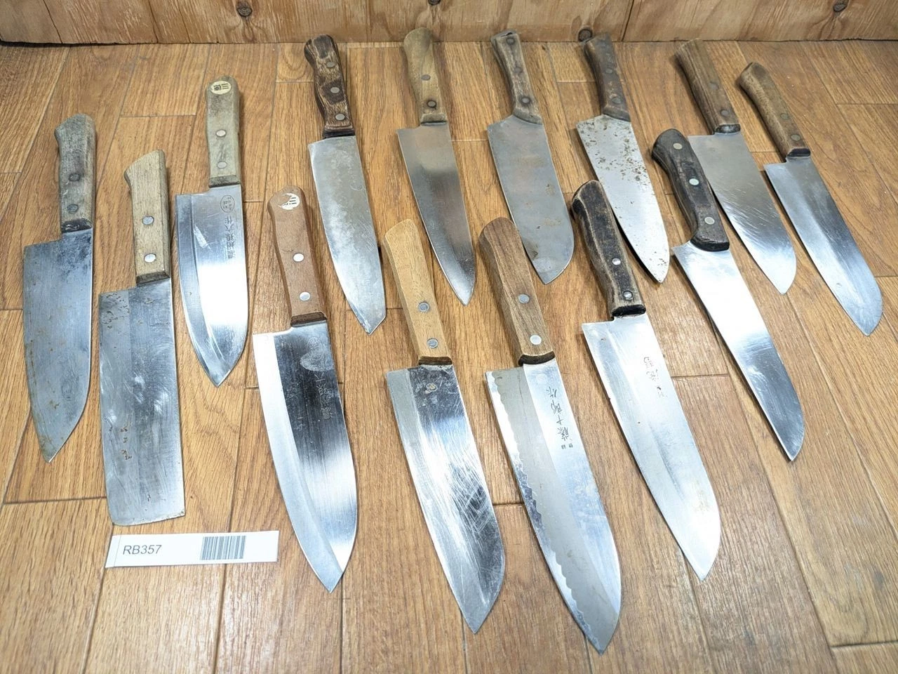 Damaged Lot of Japanese Chef's Kitchen Knives hocho set from Japan RB357