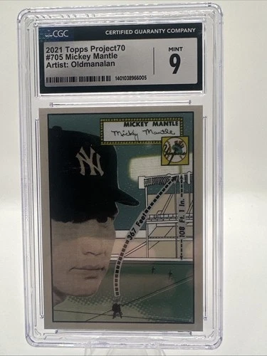 Mickey Mantle 2021 Topps Project70 #705⚾⚾⚾CGC 9 MINT⚾⚾⚾Artist Proof