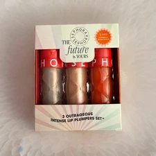 Sephora Collection Outrageous Intense Lip Plumper Set -Fever, Inferno, Flame-NIB