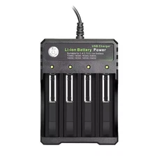 4 Slots USB Battery Charger For Rechargeable Lithium Li-ion Batteries 3.7V