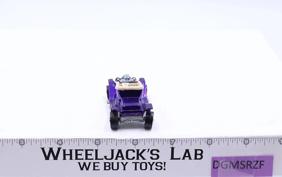 Hot Heap Purple w/ White Interior 1968 Hot Wheels Mattel Vintage Redline RL - Image 4 of 4