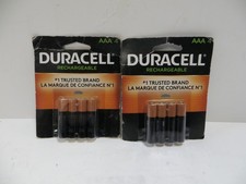 Duracell Rechargeable AAA NiMH Batteries 4/Pack Lot Of 2 new