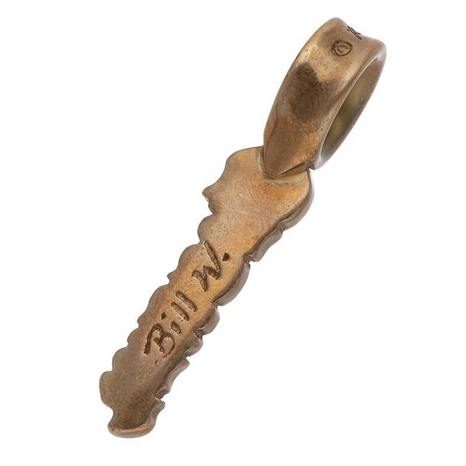 Collar colgante Bill Wall cuero crema logotipo top para hombre usado 4817e3db4a826419826 Foto 3 de 4