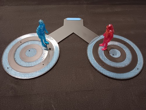 Retro Game Grid Arena platform display for Tron vintage action figures Glow Blue - Image 1