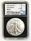 2026 1 oz Silver $1 American Eagle MS 70 Early Release Fine Silver NGC #628-9