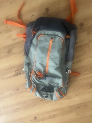 OZARK  40L Trail Backpack Camping Hiking Lightweight Outdoor Bag Grey Orange