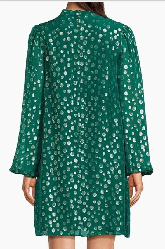 New Lilly Pulitzer Women's Silk Dress Sz Large 14 Lauralyn Villa Green $268 NWT - Image 3 of 4