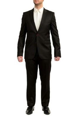 Hugo Boss Men's ''Aeron2/Hamen2'' Black 100% Wool Two Button Suit US 42L IT 52L
