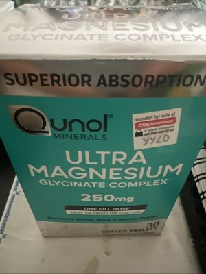 Qnol Magnesium Glycinate Complex 250 Mg One Pill Dose
