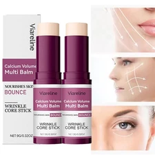 2Pc Calcium Multi Balm, Calcium Volume Multi Balm, Wrinkle Core Stick Anti-aging
