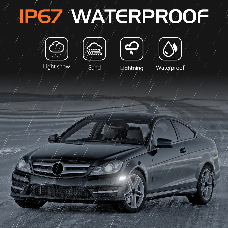 For 2012-2014 Mercedes Benz W204 C250 C300 C350 2x Front LED Side Marker Lights  - Изображение 4 из 4