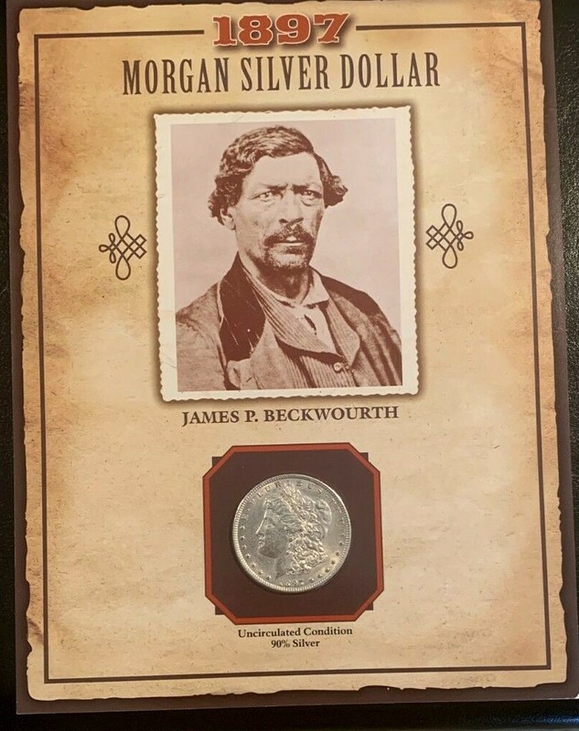 1897 BU/UNC Morgan Silver Dollar - PCS LEGENDS OF THE WEST, "James Beckwourth"