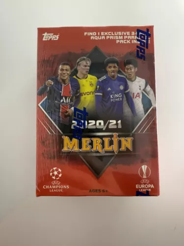2020/21 Topps Merlin Chrome UEFA Soccer Blaster Box EXCLUSIVE AQUA REFRACTORS