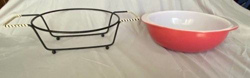 Pyrex 024 2qt KASSEROLLE SCHÜSSEL mit HALTER! FLAMINGO PINK !!! - Bild 2 von 11
