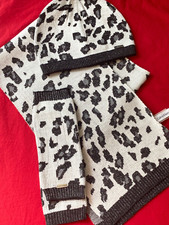 CALVIN KLEIN*3 Piece SCARF SET*Cheetah Print**Gray*nwot