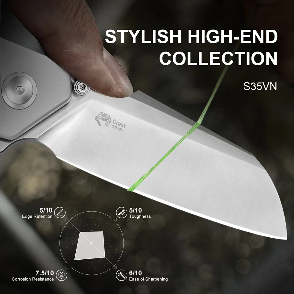 Kizer гребень овечья лапка складной карманный нож S35VN лезвие титана ручки Ki3714A1 - Изображение 3 из 4