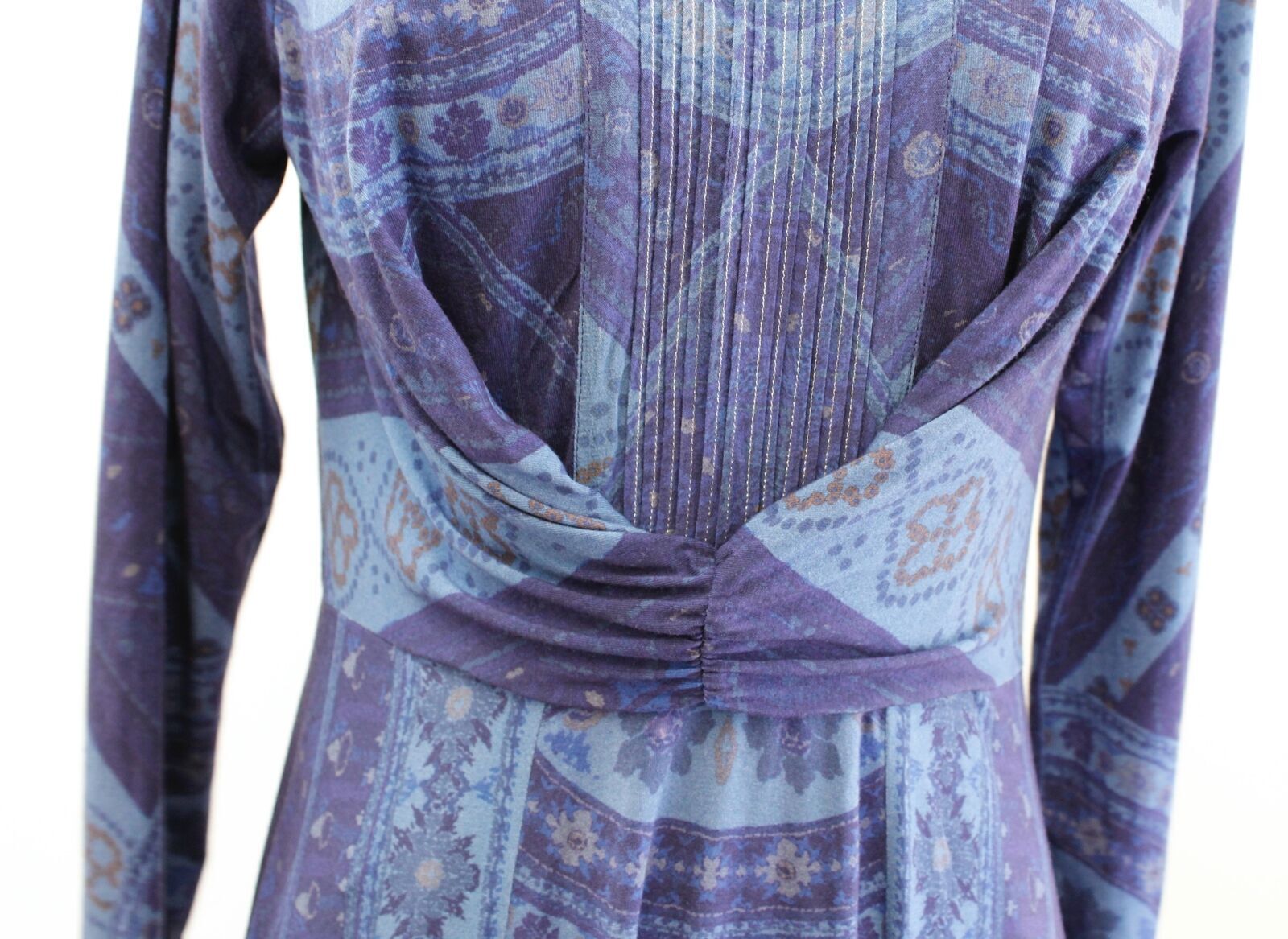 Soft Surroundings Blue Indigo Patchwork Print Asy… - image 4