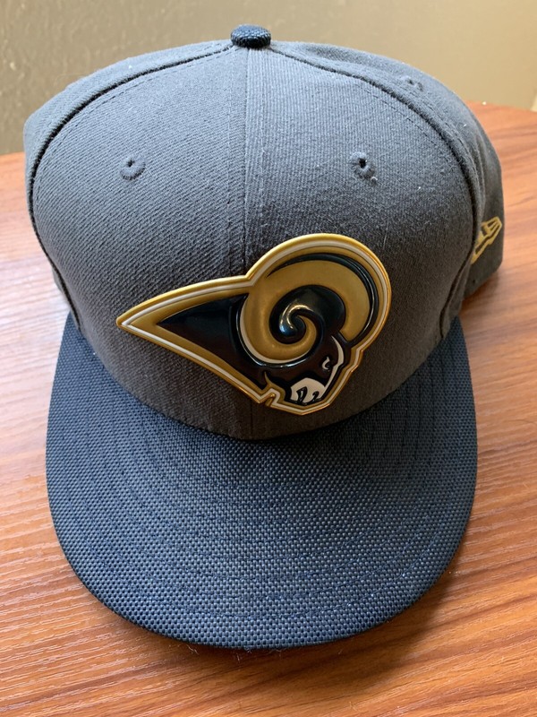 Los Angeles Rams Football Fitted New Era 7 1/2 Cap Hat LA NFL