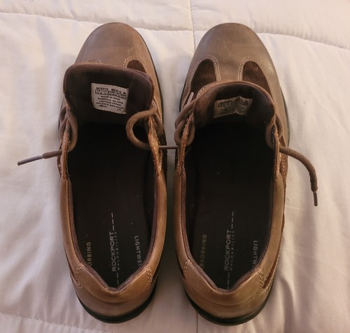 Rockport Walkability Dark Brown Suede Leather Men's Walking Shoes Sneakers 10.5 - Picture 10 of 12