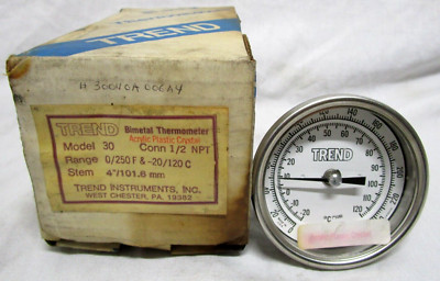 NEW TREND 30040A006A4 THERMOMETER TEMPERATURE 0-250f  GAUGE