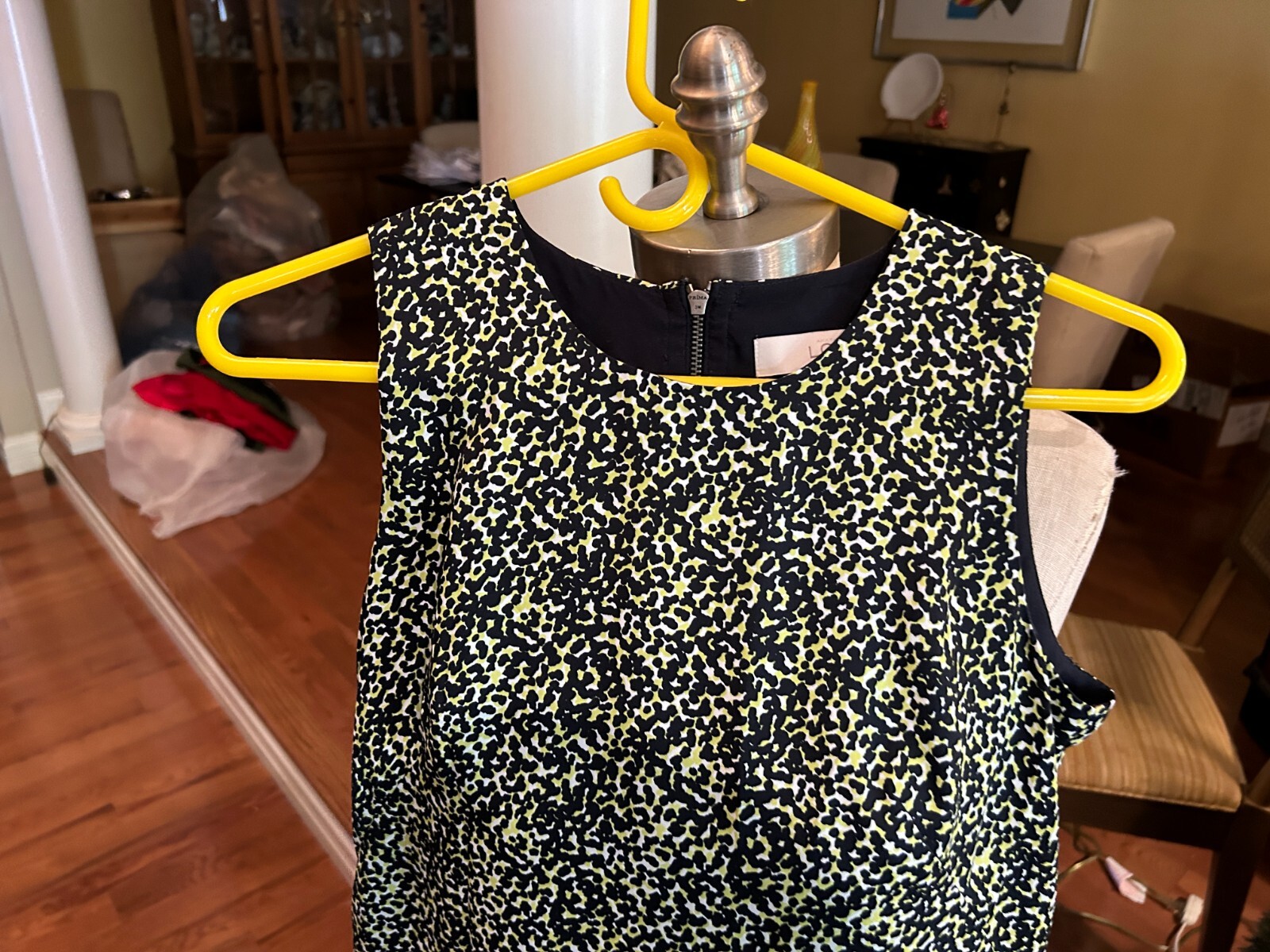 Ann Taylor LOFT Pleated Patterned Sleeveless Dres… - image 2