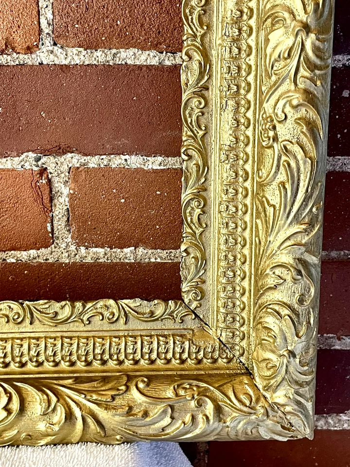 Se adapta a marco de madera victoriano antiguo de 15x19 tallado a mano dorado pintura de bellas artes Foto 4 de 4
