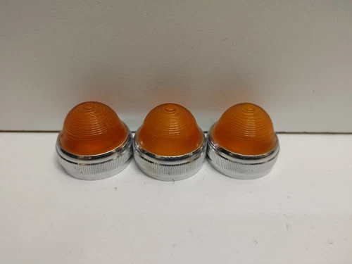 LOT OF 3 NEW OLD STOCK! CUTLER-HAMMER AMBER PILOT LIGHT LENS CAPS 10250T-C15-OS