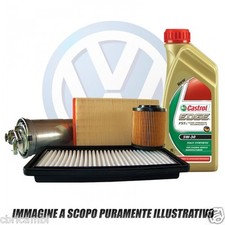 KIT TAGLIANDO 5 LT OLIO CASTROL 5w30 + 4 FILTRI VW GOLF V 2.0 TDI 140CV